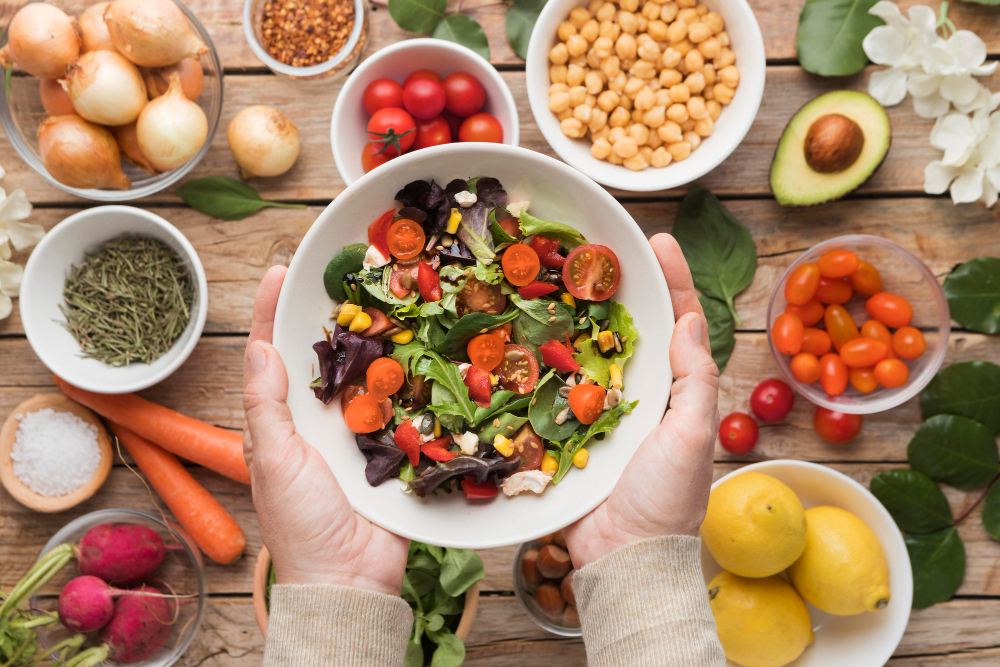 vista-superior-ingredientes-verduras-ensalada